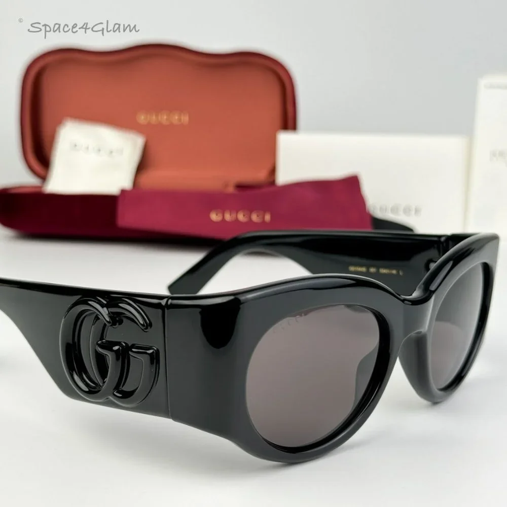 Gucci Men Sunglasses Black Grey Oval GG1544S 001 BRAND NEW